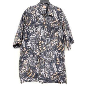 Go Barefoot‎ Men's size 2XL Hawaiian Shirt 100% Cotton USA Vacation Travel Golf